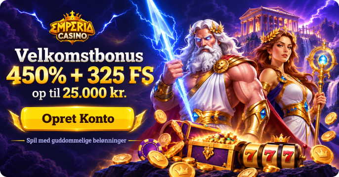 Emperia Casino velkomstbonus 450% + 325 free spins